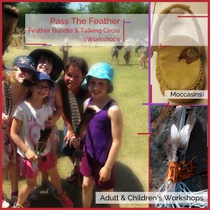 kidsworkshops, feather bundle workshops, smudge feathers, pass the feather,