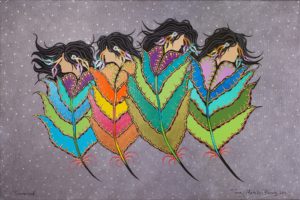 Tracey M. Barnaby, painting workshops, Indigenous Artist, First Nations, Indigenous Arts Collective of Canada, Pass The Feather