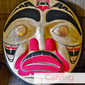 west coast art, carving, pass the feather,