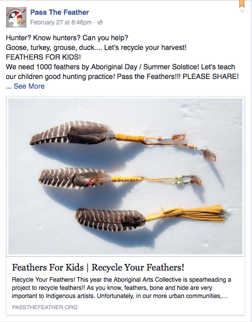 Facebook Link Image, Pass The Feather