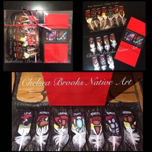 Chelsea Brooks, featherwork, painting, Indigenous Artist, First Nations, Indigenous Arts Collective of Canada, Pass The Feather