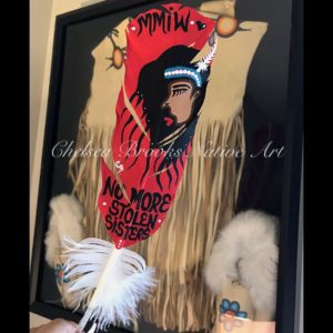 Chelsea Brooks, featherwork, painting, Indigenous Artist, First Nations, Indigenous Arts Collective of Canada, Pass The Feather