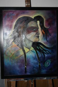 Sue Forget, painter, pass the feather, first nations art, native art,