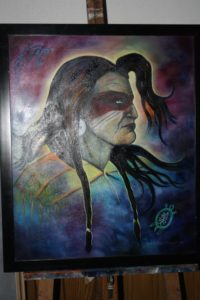 Sue Forget, painting, painter, Indigenous Artist, First Nations, Indigenous Arts Collective of Canada, Pass The Feather