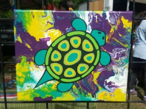 Whitney S. Whiteduck, painter, painting, Indigenous Artist, First Nations, Indigenous Arts Collective of Canada, Pass The Feather