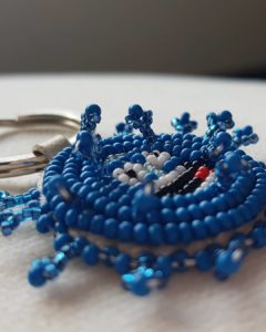 Teresa Vander Meer-Chasse, beder, beadwork, installation art, upcycled art, multidisciplinary, Indigenous Artist, First Nations, Indigenous Arts Collective of Canada, Pass The Feather