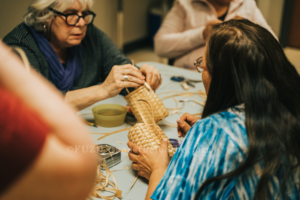 Theresa Cook, David Dearhouse, CD Baskets, basket making, workshops, Indigenous Artist, First Nations, Indigenous Arts Collective of Canada, Pass The Feather