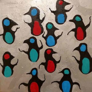 CJ Smith, painter, painting, Indigenous Artist, First Nations, Indigenous Arts Collective of Canada, Pass The Feather