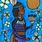 Deanna Therriault, drawing, painting, painter, storyteller, visual arts, Indigenous Artist, First Nations, Indigenous Arts Collective of Canada, Pass The Feather
