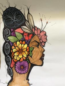 Deanna Therriault, drawing, painting, painter, storyteller, visual arts, Indigenous Artist, First Nations, Indigenous Arts Collective of Canada, Pass The Feather