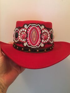 Sharon McKeigan, Beadwork, beader, hats, Indigenous Artist, First Nations, Indigenous Arts Collective of Canada, Pass The Feather