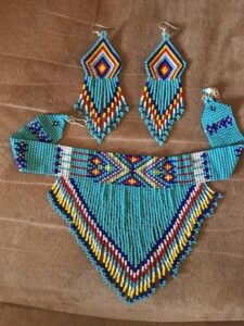 Sharon McKeigan, Beadwork, beader, hats, Indigenous Artist, First Nations, Indigenous Arts Collective of Canada, Pass The Feather