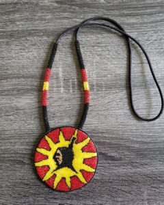 Tsiokeriio Hagen Brant, beadwork, beader, jewelry, Indigenous Artist, First Nations, Indigenous Arts Collective of Canada, Pass The Feather