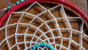 Tanya Zilinski, beadwork, beader, dreamcatcher, crafts, Indigenous Artist, First Nations, Indigenous Arts Collective of Canada, Pass The Feather