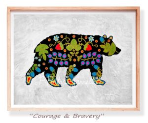 Phyllis Poitras-Jarrett -Métis Spirit Art-Bear Print