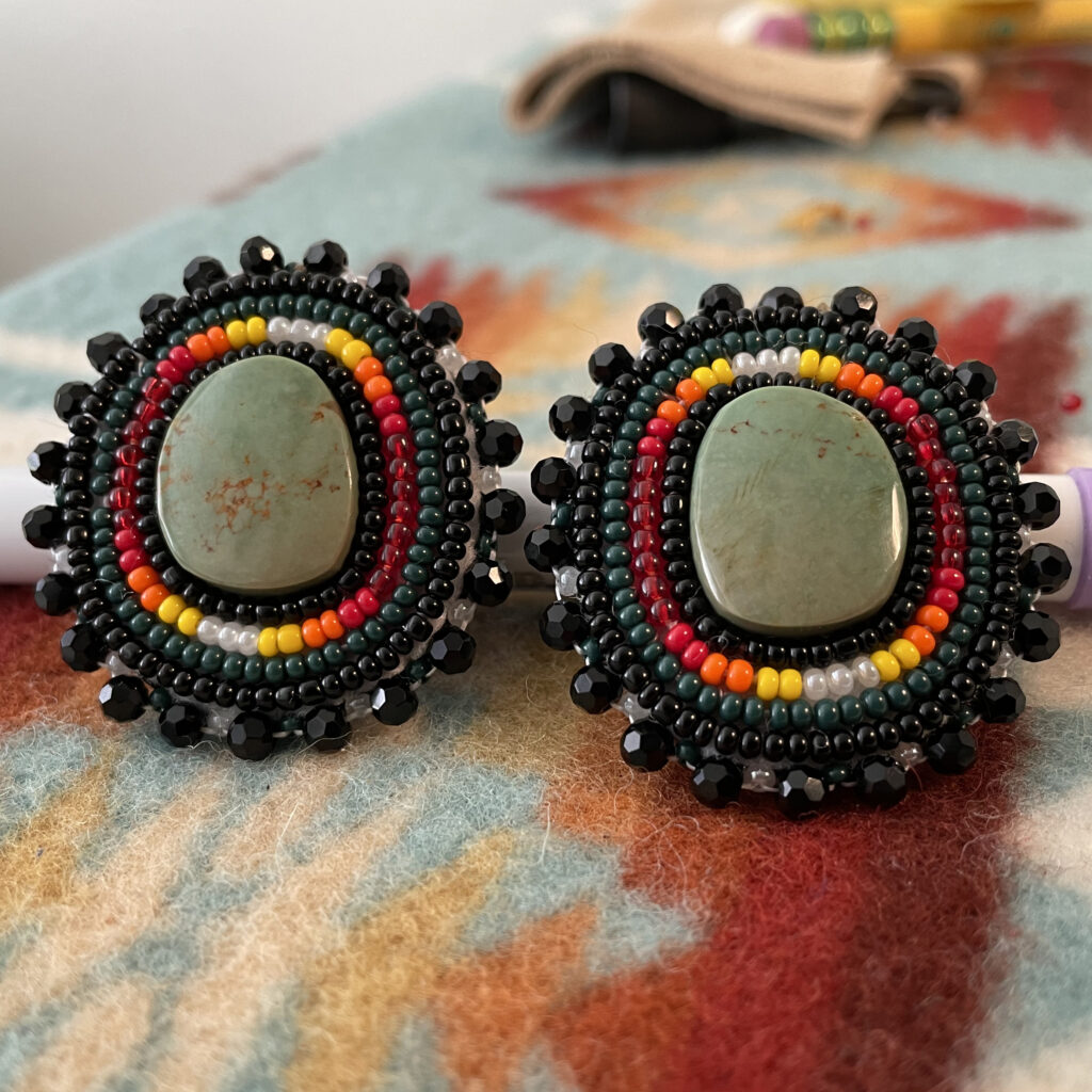 Riannon Tsosie, beadwork, jewelry, sewing, Indigenous Artist, First Nations, Indigenous Arts Collective of Canada, Pass The Feather