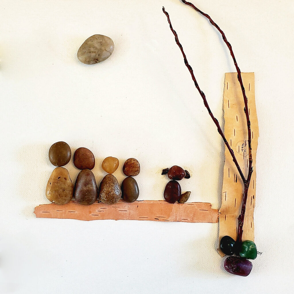 Joy Flaman, pebble, stone, Indigenous Artist, First Nations, Indigenous Arts Collective of Canada, Pass The Feather