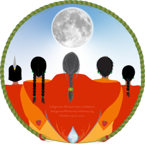 Indigenous women's arts conference, pass the feather, indigenous arts collective of canada, logo