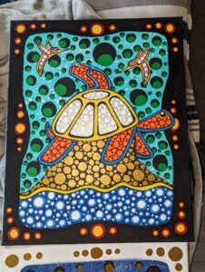 Larry Parenteau -Acrylic Turtle Painting