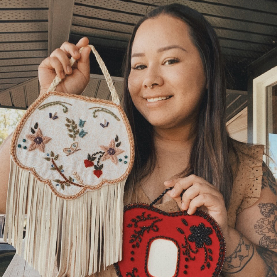 Karennotakies Barnes, Beadwork, moccasins, leatherwork, jewelry, Indigenous Artist, First Nations, Indigenous Arts Collective of Canada, Pass The Feather