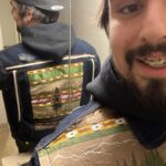 Samantha Stevens Jean Jacket mirror Samantha Stevens, Indigenous Arts Collective of Canada, Native American Art, First Nations Art