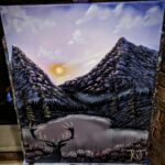 Robert Joseph- Deer Mountains Skyline Painting