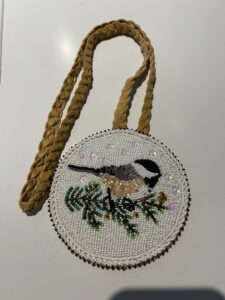Kaysun Oke - Beaded Chickadee medallion