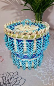 Spencer-Lunham Jr- Blue sweetgrass basket
