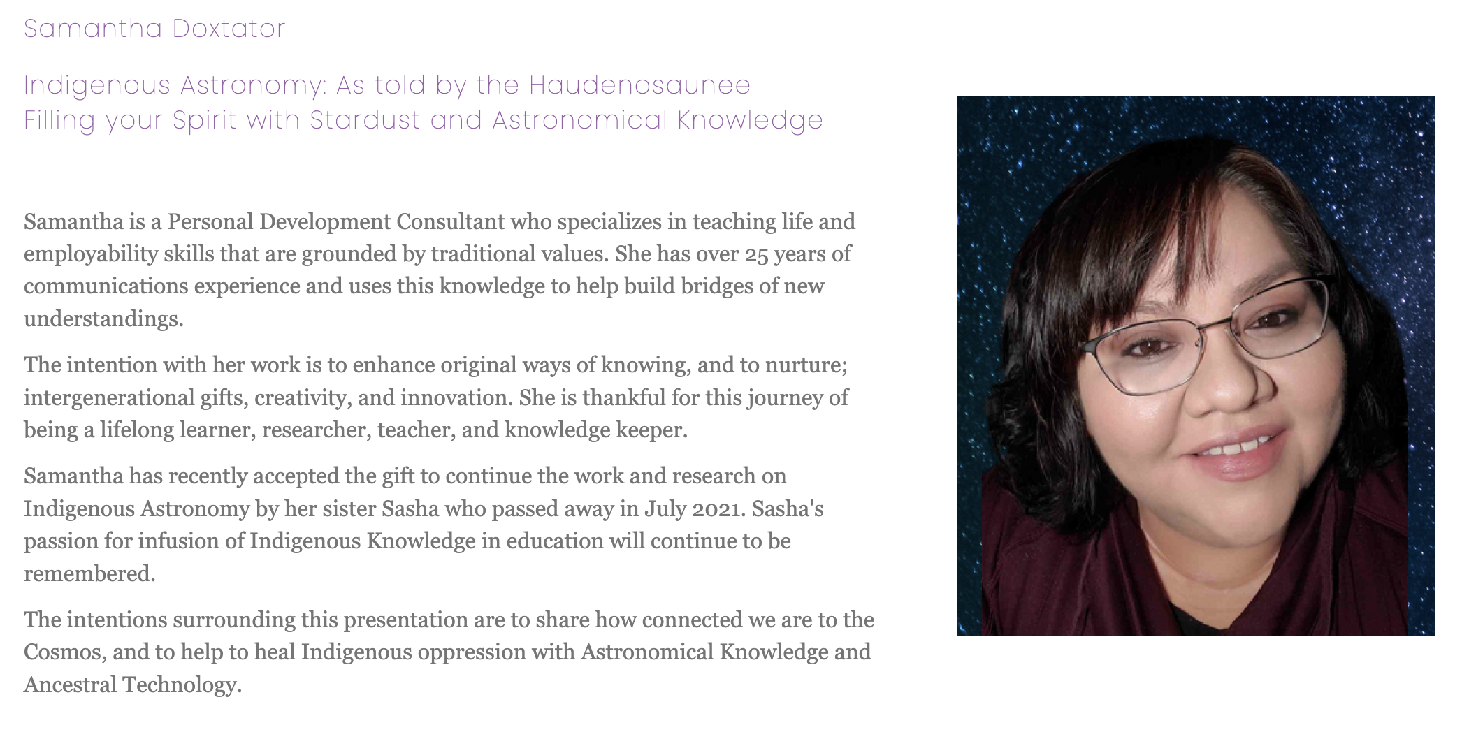 Samantha Doxtator, Haudenosaunee Astronomy, Dawn Setford Iehstoseranonnha, 2024 Eclipse, Jikonsaseh, Jigonsaseh, wampum belt workshop