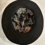 Ronald Joseph Kerr Inside of Black hat with floral beadwork design 2