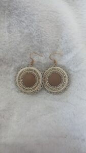 Jordyn-Allen-White beaded circle earrings
