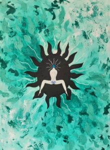 Eileen Marlowe-Acrylic Painting- "Meditation - Black Bug Medicine"