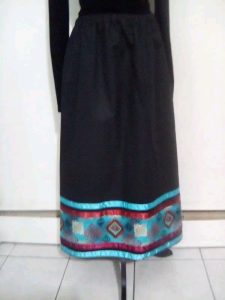 Claire Sackanay - Claire’s Visions - Black and blue Ribbon Skirt