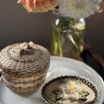 Ashley Thompson | Kahionhatatie Beadwork - Basket and beaded clip