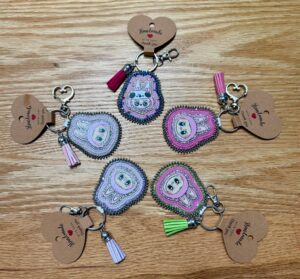 Lisa Roundpoint - Little Bear Design - labubu key chain