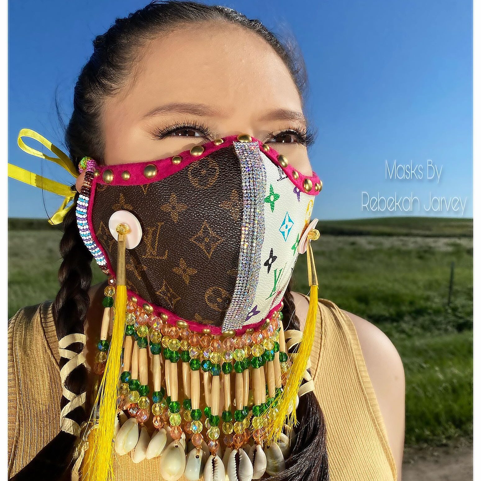 Rebekah Jarvey, multidisciplinary, feathers, regalia, covid-19 masks, workshops, Indigenous Artist, First Nations, Indigenous Arts Collective of Canada, Pass The Feather