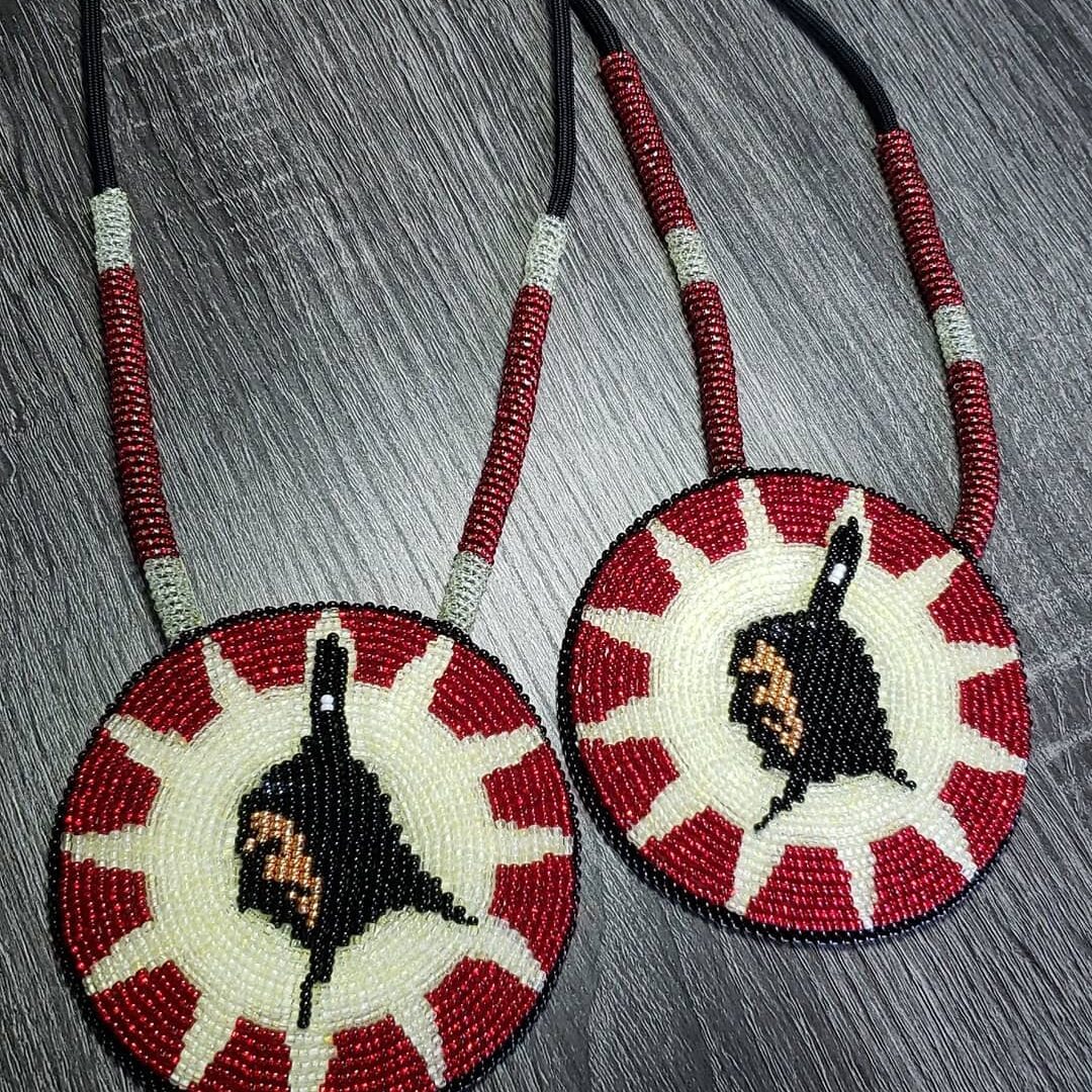 Tsiokeriio Hagen Brant, beadwork, beader, jewelry, Indigenous Artist, First Nations, Indigenous Arts Collective of Canada, Pass The Feather