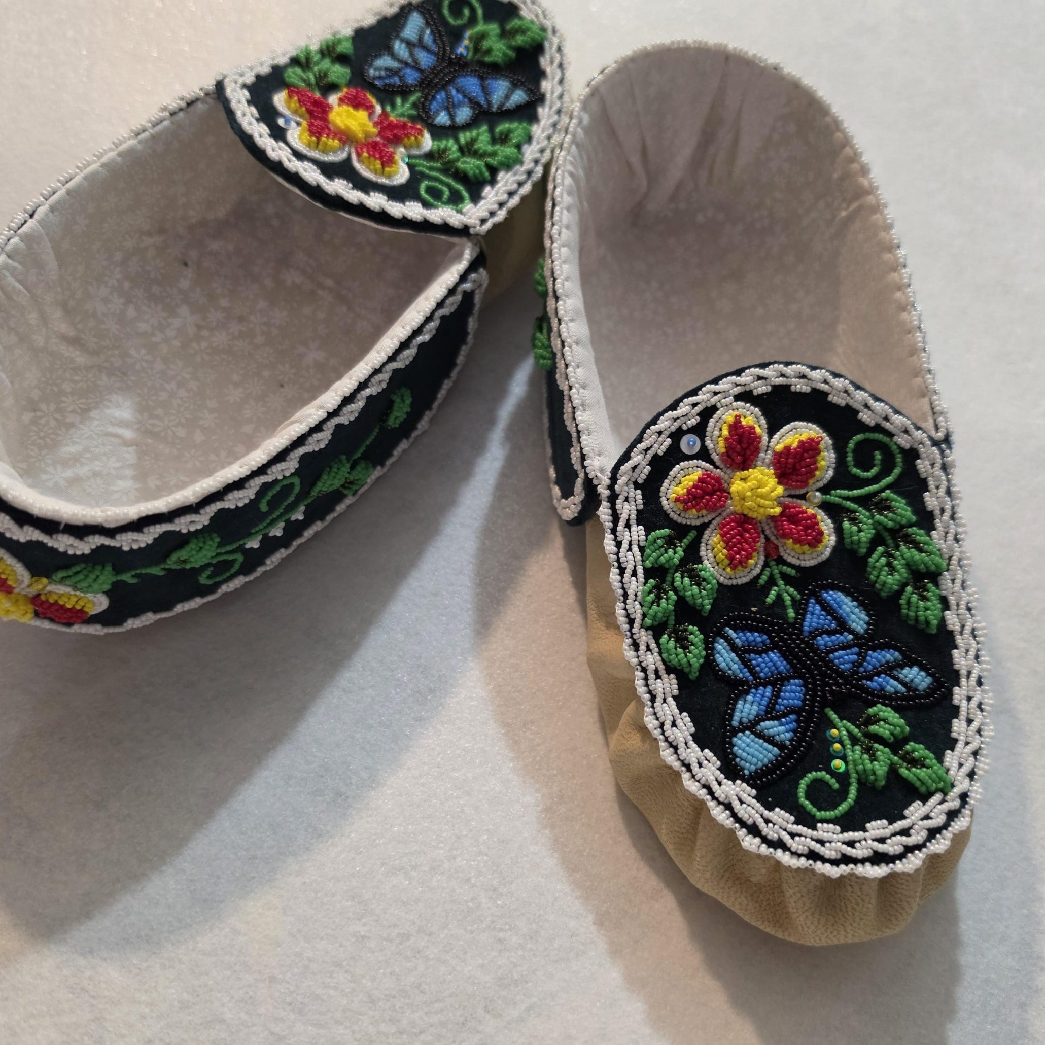 Shannon Cross-Cross Beads Designs-Moccasins-Raised beadwork-angled