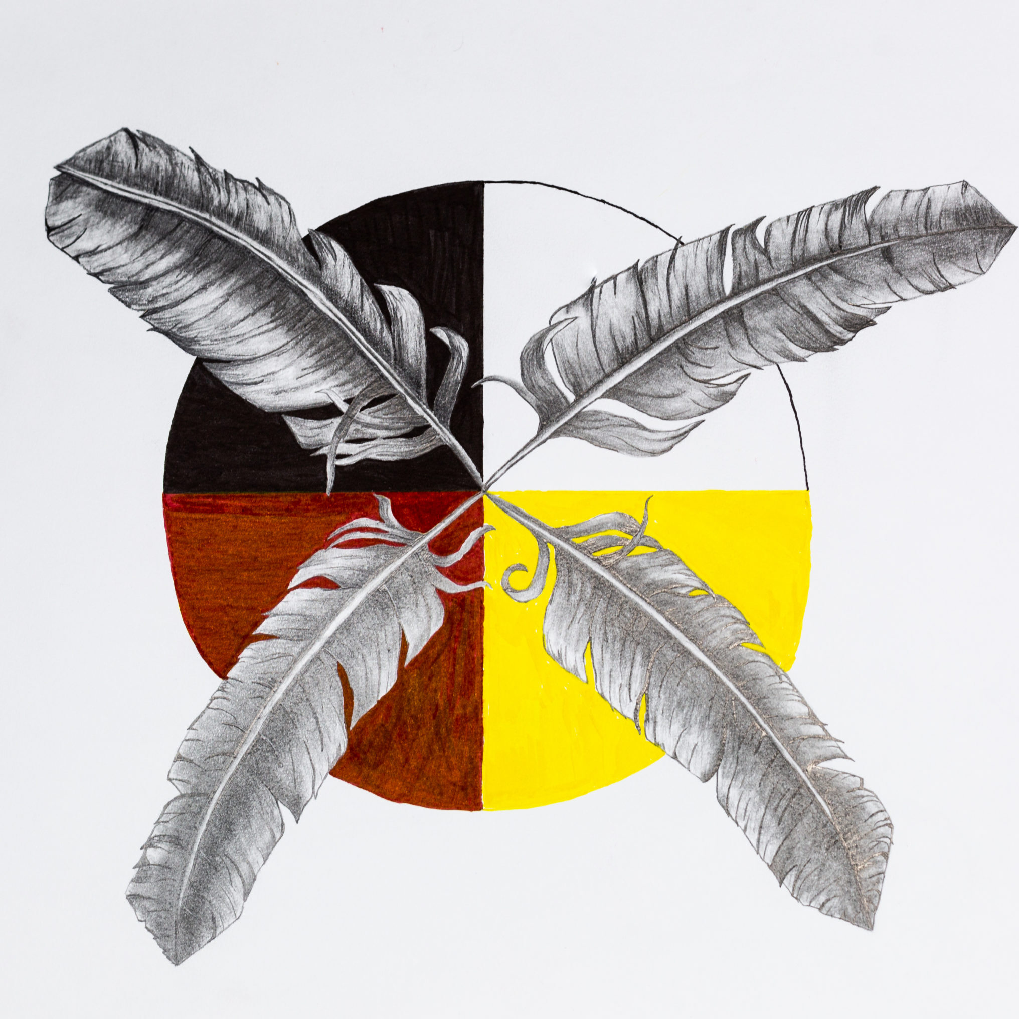 Erin FitzGibbon, photographer, photography, drawing, geometric, graphite, workshop, portraits, visual art, Indigenous Artist, First Nations, Indigenous Arts Collective of Canada, Pass The Feather