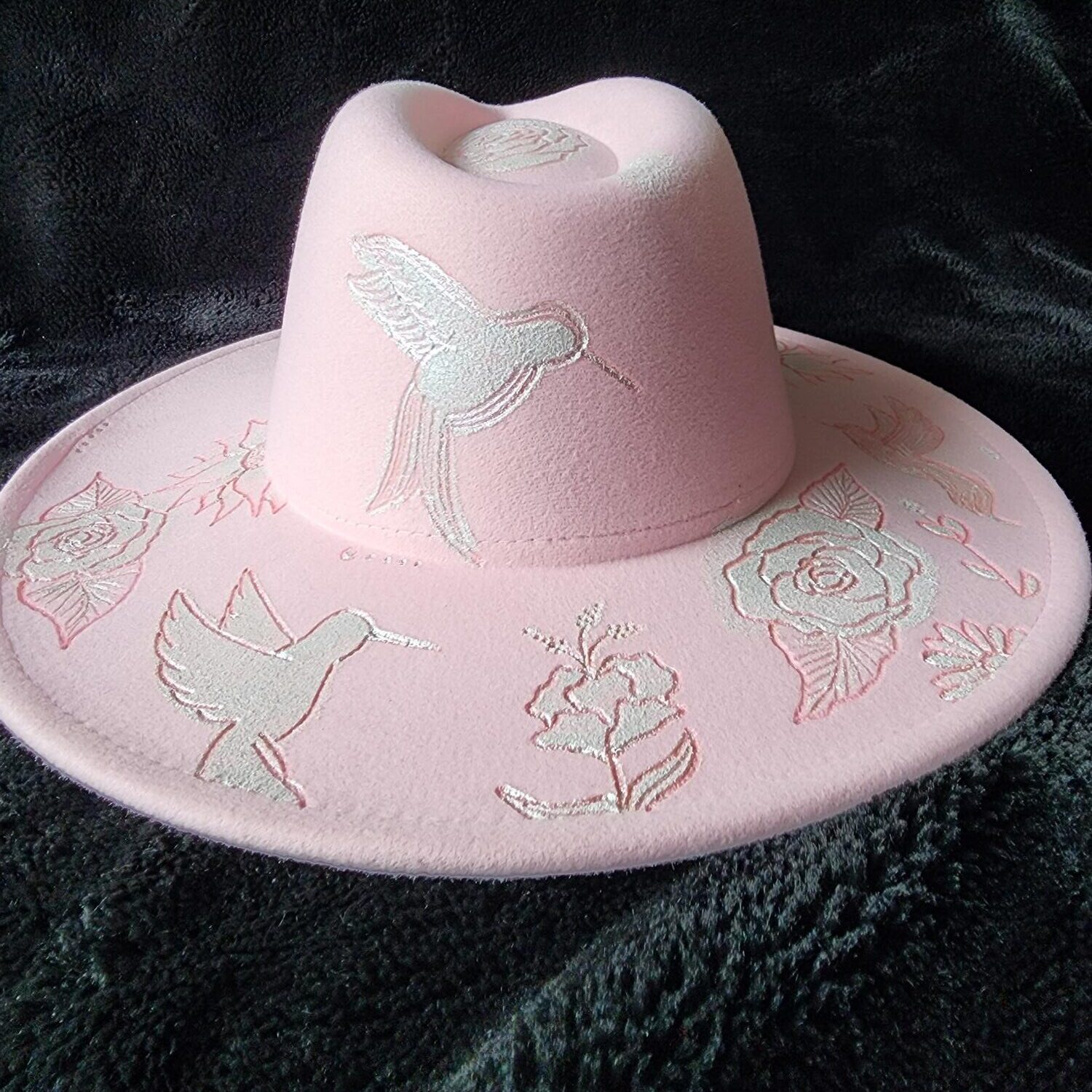 Janelle-Alladina-Pink-HummingBird-Flower-Hat