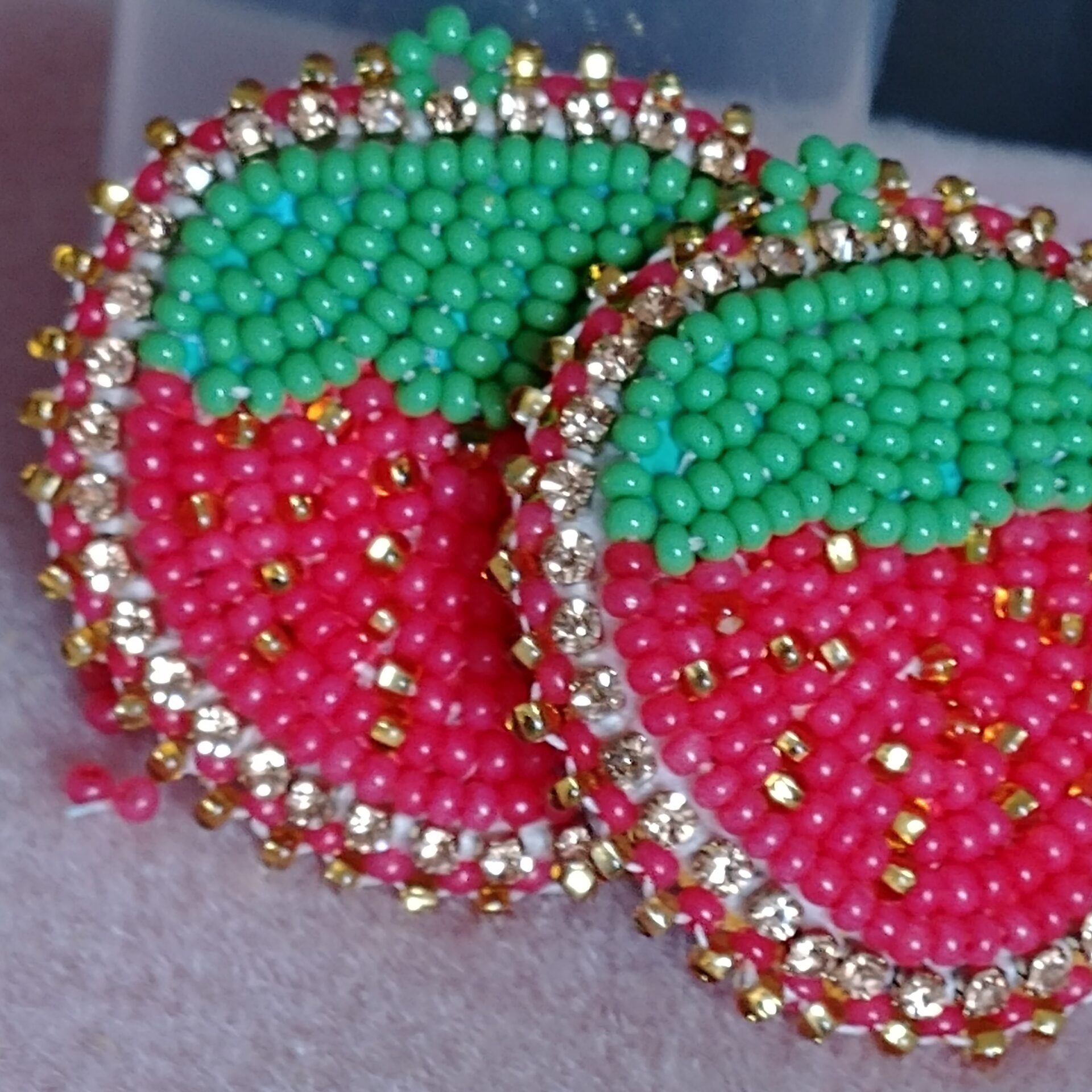 Marianna Mishibinijima Beaded Strawberry Earrings