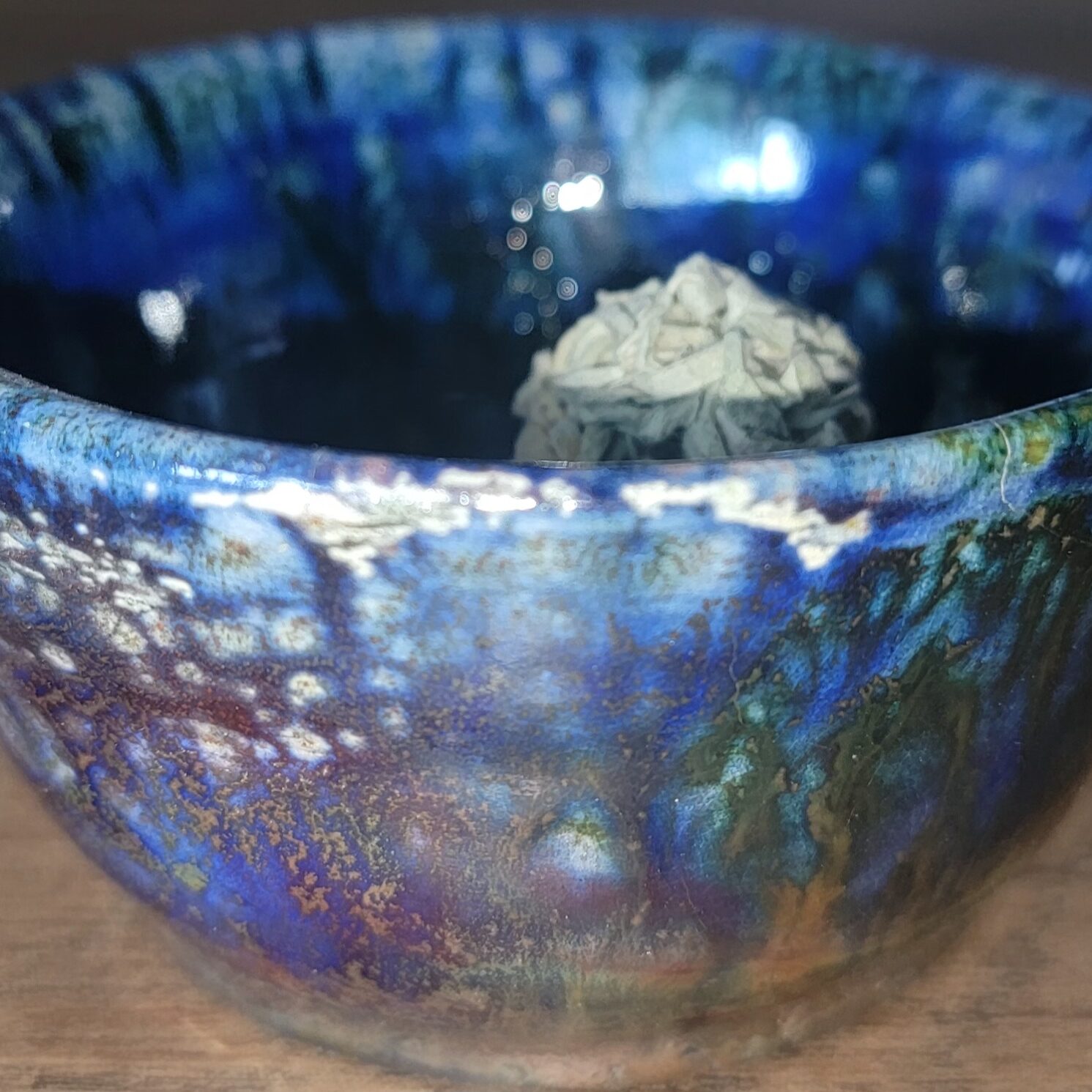Marilyn Goodswimmer Mother Earth Ceramic Studio -Ceramic Blue Bowl
