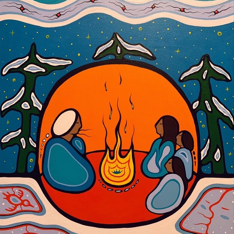 Autumn Smith, painting, painter, visual art, Indigenous Artist, First Nations, Indigenous Arts Collective of Canada, Pass The Feather