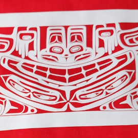Collin Reid- Orange Indigenous Design T-shirt