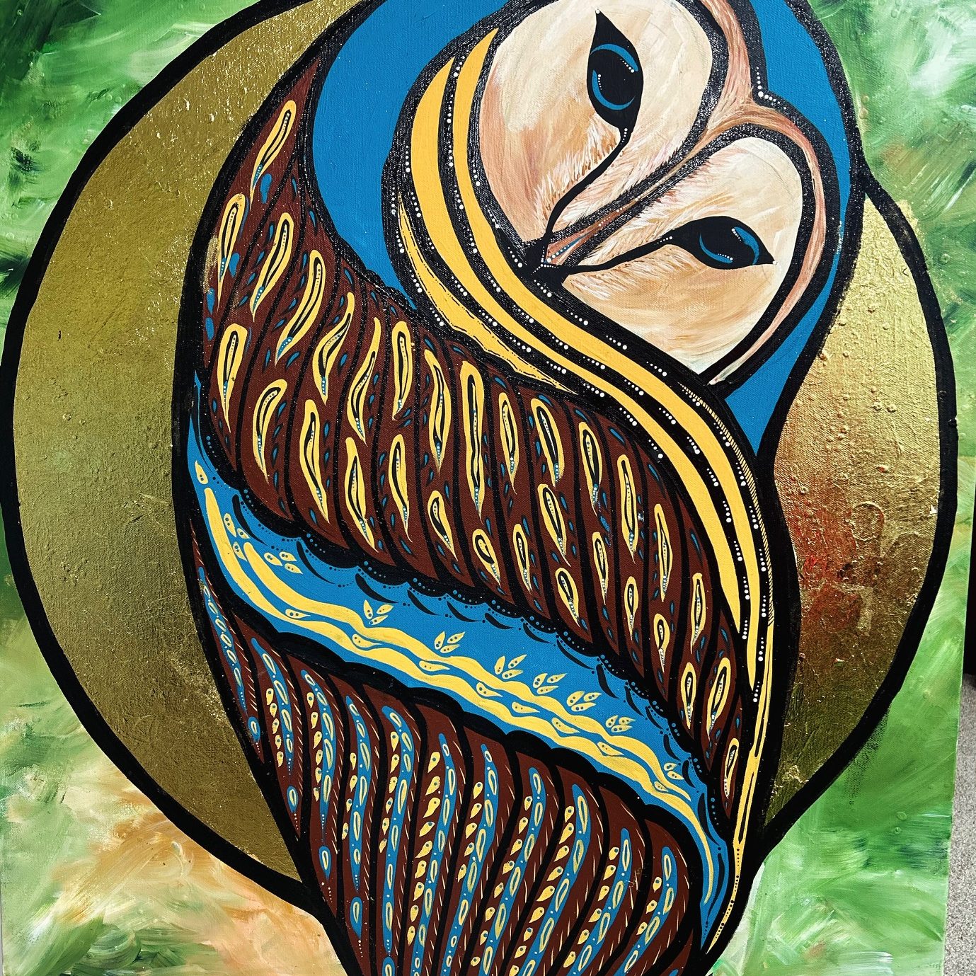 Angela-Wiggins-awakned-by-the-moon-Owl-Painting