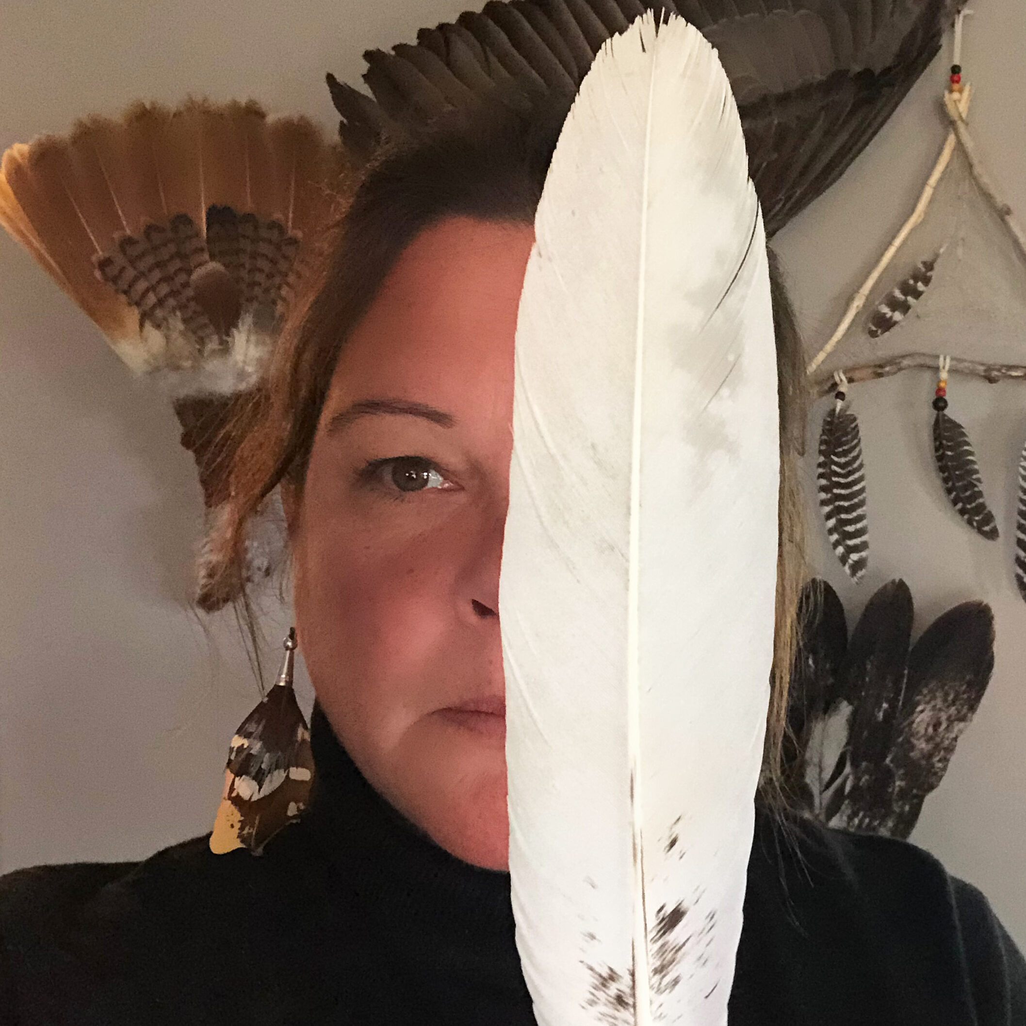 Dawn Setford, Iehstoseranon:nha, pass the feather, feather keeper, smudge feathers, graphic design, web design