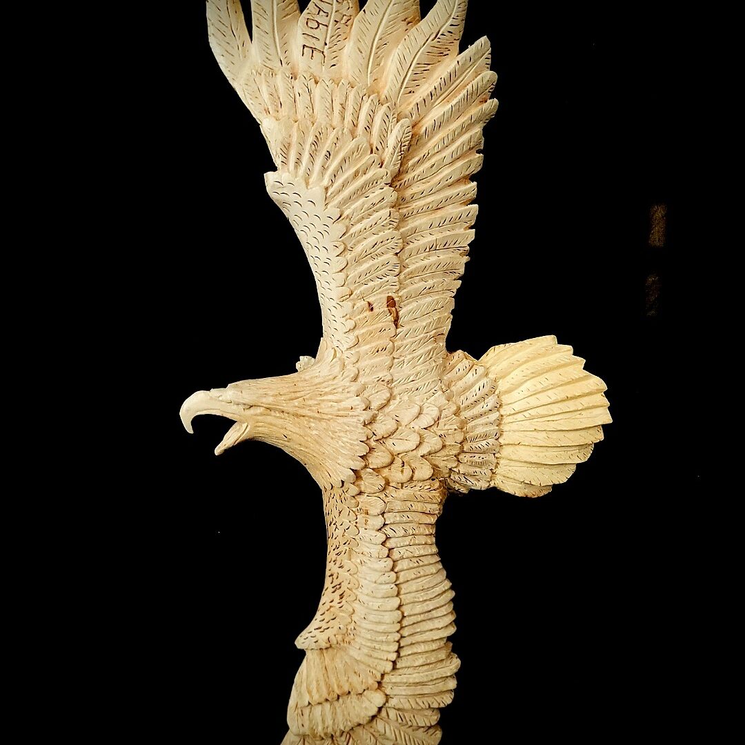 Nish-Nabie-Antler-Carved-Eagle-Piece