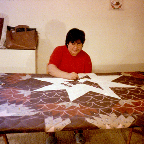 Doris Lazore, quilts, quiltmaker, Indigenous Artist, First Nations, Indigenous Arts Collective of Canada, Pass The Feather
