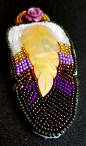 Fran Rogers, leatherwork, beader, beadwork, craft maker, crafts, moccasins, Indigenous Artist, First Nations, Indigenous Arts Collective of Canada, Pass The Feather