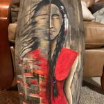 Jessica Somers, painter, painting, feathers, woodwork, Indigenous Artist, First Nations, Indigenous Arts Collective of Canada, Pass The Feather